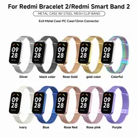 Milanese Loop Strap For Xiaomi Mi band 8 Active Redmi Band2 Watchband Stainless Steel Metal Wristbands For Redmi Band 2 Bracelet