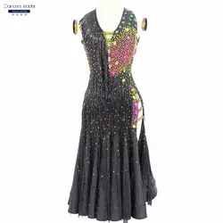 Latin Dance Dress High end Customized Tassel Half Trim Open Leg Slim Dress Cha Cha Tango Female Adult Stage Professional Dress