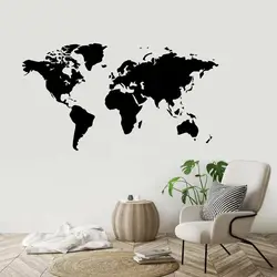 Large 106cmX58 Wall Sticker Decal World Map for House Living Room Decoration Stickers Bedroom Decor Wallstickers Wallpaper Mural