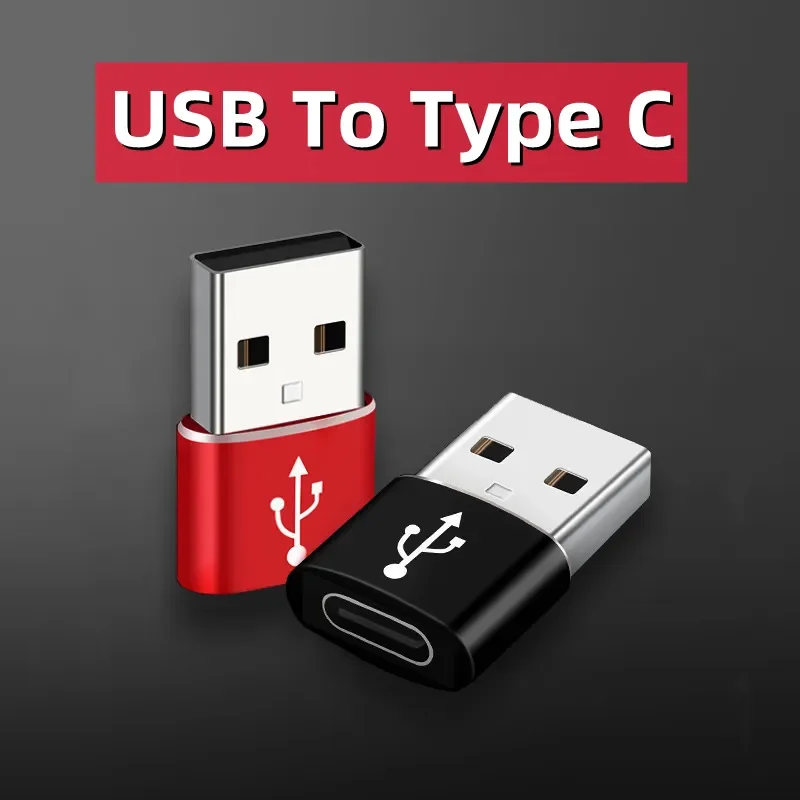 New For iPhone 12 11 New Mini Aluminum Alloy Cable Adapter Type C to USB 30 Converter Fast Charger Connector Mobile Accessories