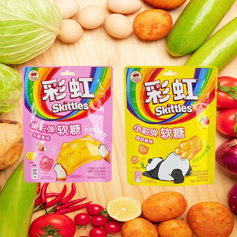 Конфеты Skittles Small Paintball Gummies 1,77 унций (50 г) * 5 упаковок милых маленьких конфет в форме животных