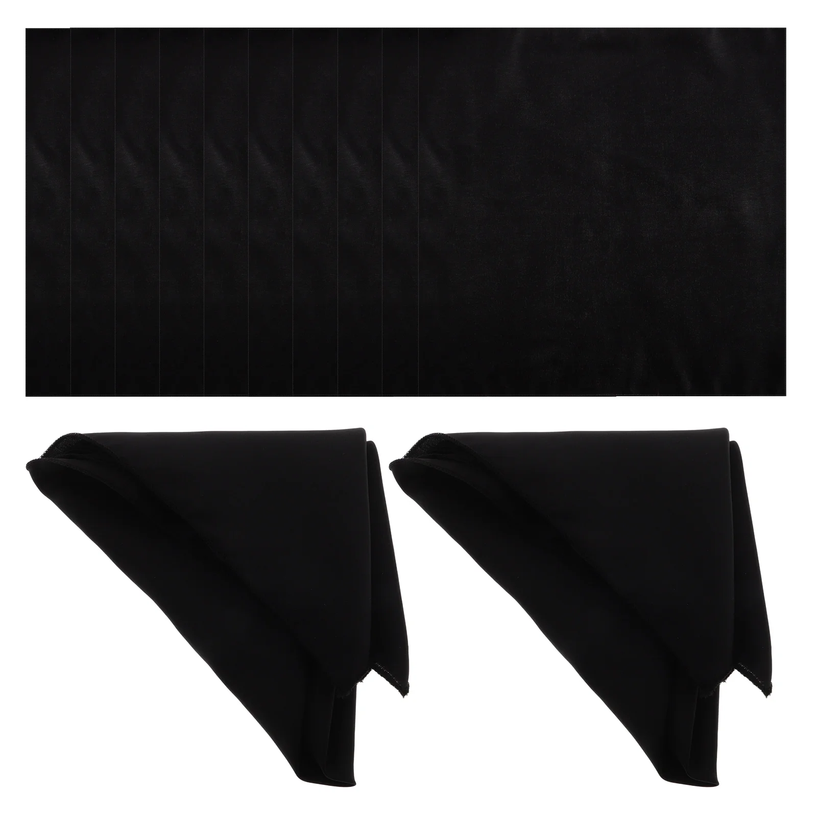 Serviettes en tissu noires, 12 pièces, pour dîner de mariage, réutilisable, lavable, support de salle de bain, décor de Table