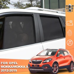 For Opel Vauxhall Mokka X 2012-2019 Car Sunshade Shield Front Windshield Frame Curtain Rear Side Baby Window Sun Shade Visor