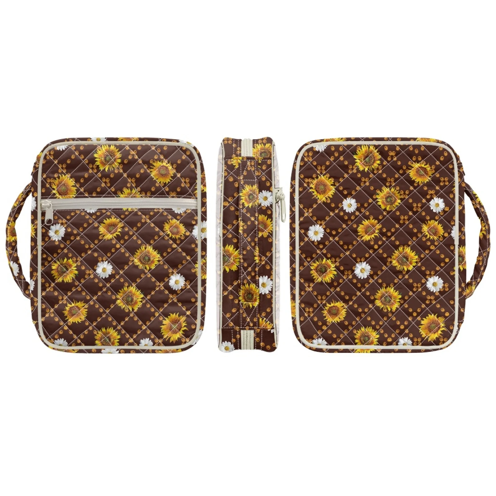 Coloranimal Daisy Theme New Design Bible Study Bag Polyester Zipper Clouse Bibles Carrying Case for Casual Outings