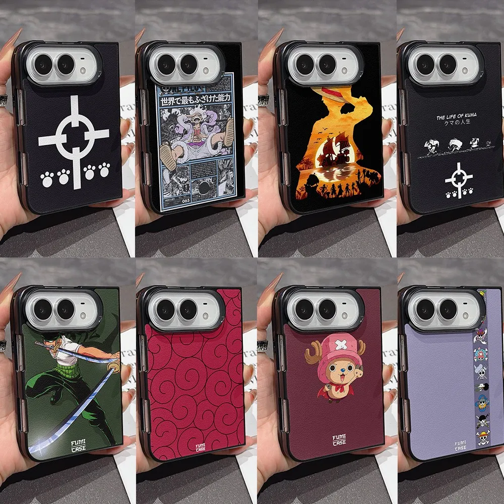 Comic O-Ones P-Pieces New Folding Phone Case for iPhone Duo Fold Shockproof duo Back fold Hard Skin texture Cover