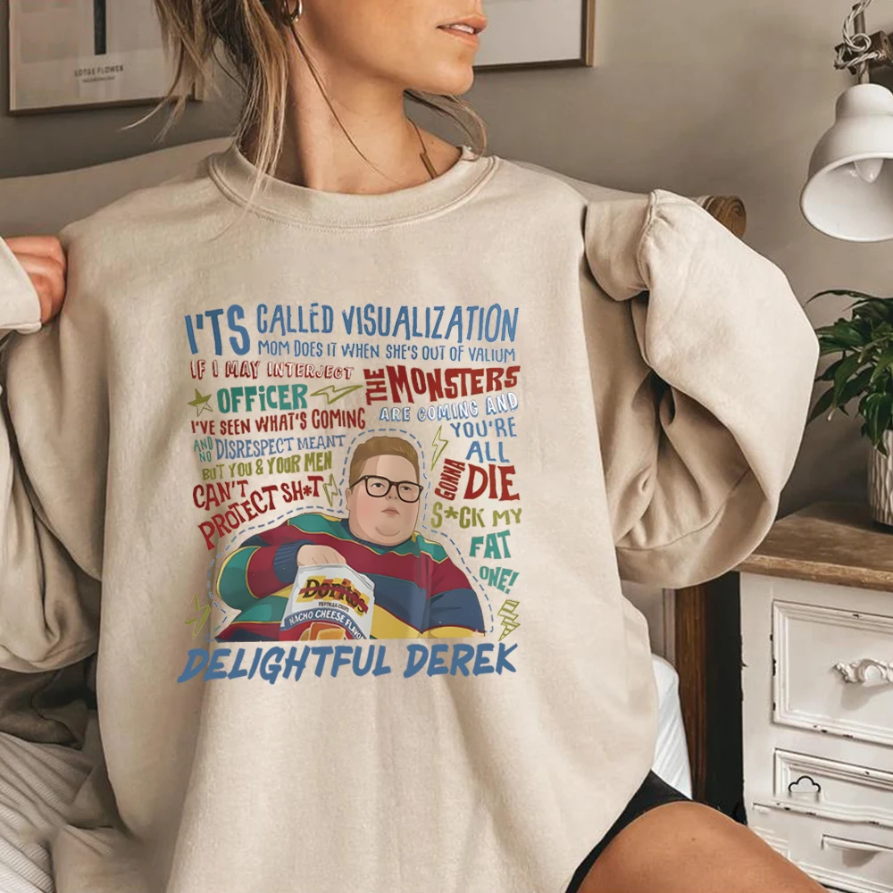 

Забавный свитшот Delek с забавной цитатой, свитер из фильма Harajuku St5, рубашка из фильма, унисекс, толстовки с длинными рукавами, подарки для фанатов