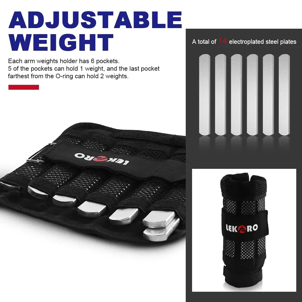 Arm/Leg Wearable Adjustable Weight Bearing Vest, Removable Wrist Ankle Weight For Men And Women Training Fitness