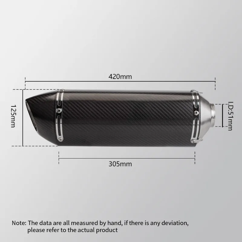 Full Size Custom Motorcycle Exhaust PipeSuitable For MT09 Motorcycle Modified Exhaust Pipe, Stainless Steel, Carbon Fiber Full S