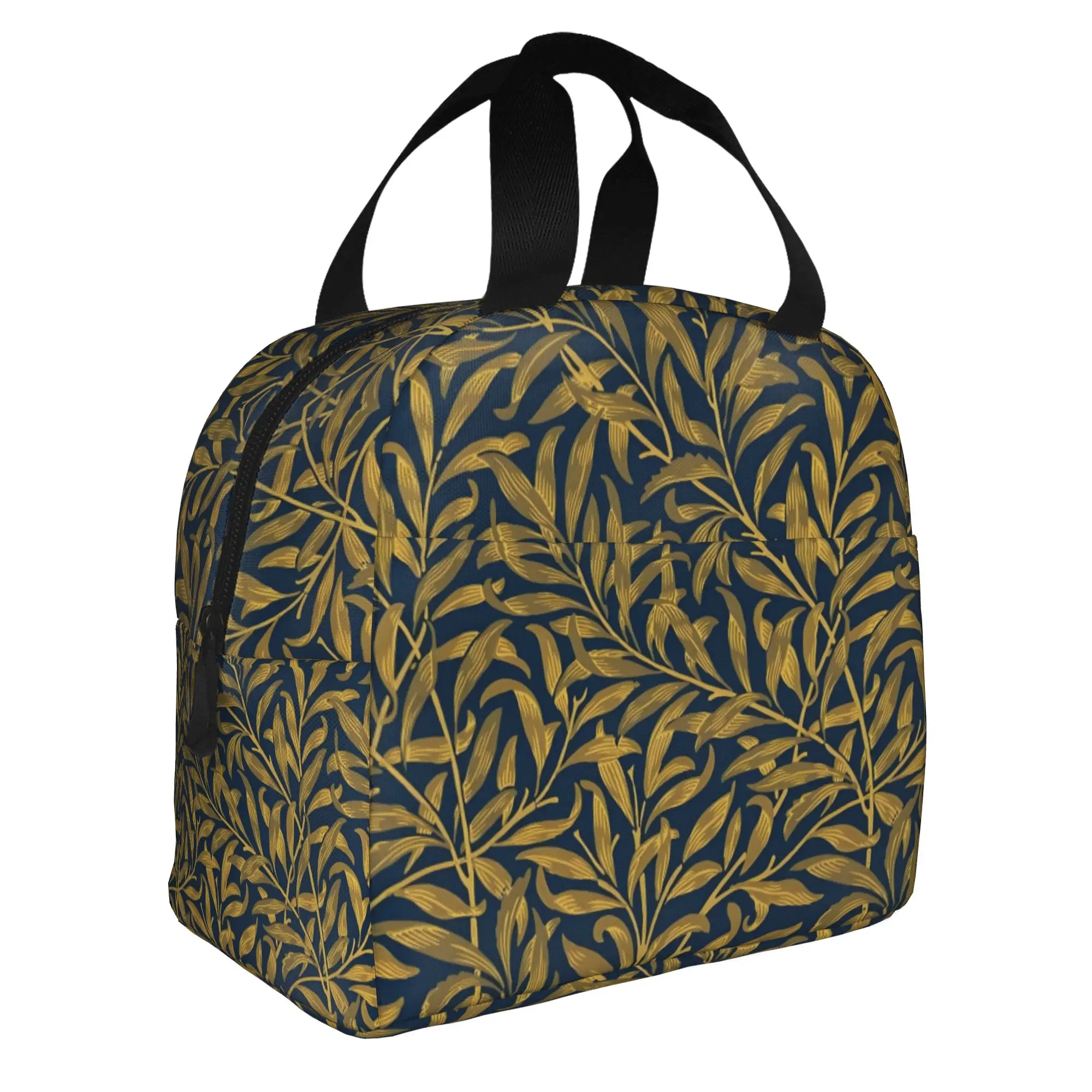William Morris Insulated Lunch Bags for Outdoor Picnic Floral Textile Pattern Resuable Thermal Cooler Lunch Box Women Men