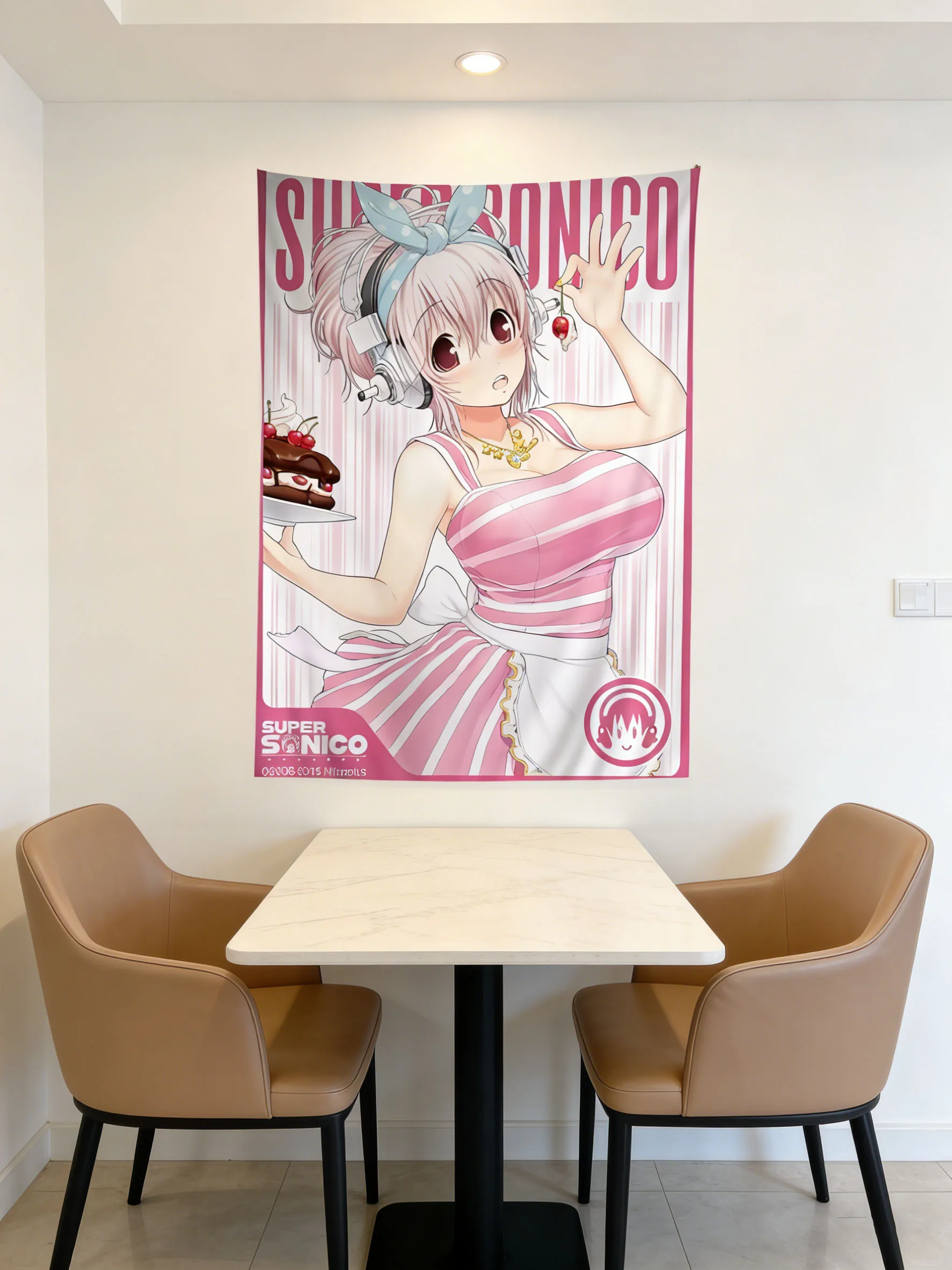 Tapiz de Anime Japonés Super Sonico 2026, Tapiz de Estilo Bohemio con Dibujos Animados, Tapiz para Amantes del Anime, Decoración Estética para Colgar en la Pared
