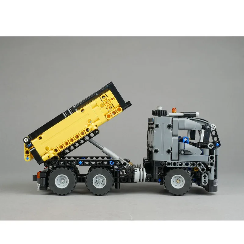 

MOC-225845 New City Flat-Nose Semi-Dump Truck Building Block Model 716 Parts MOC Creative Boys Children Birthday Toy Gift