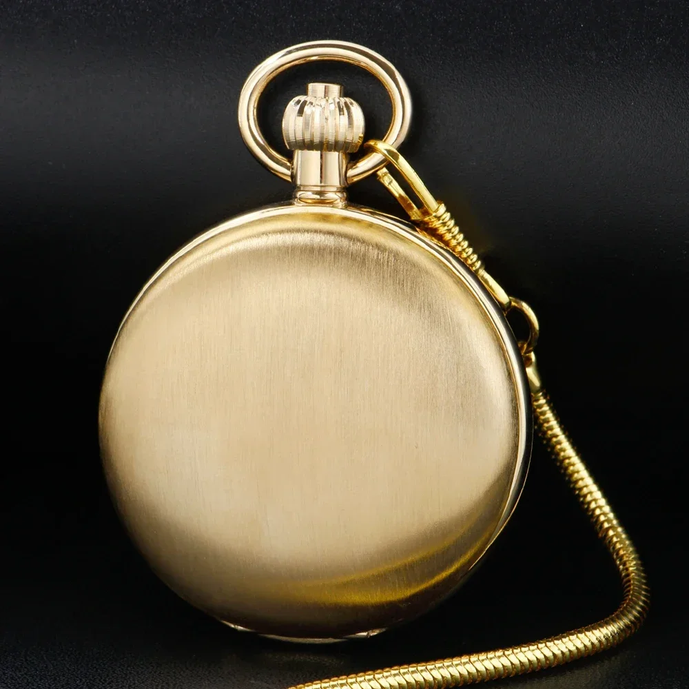 Gold Copper Steam Manual Mechanical Men's Pocket Watch Gift Antique Steampunk Fpb Chain Pendant Timepiece