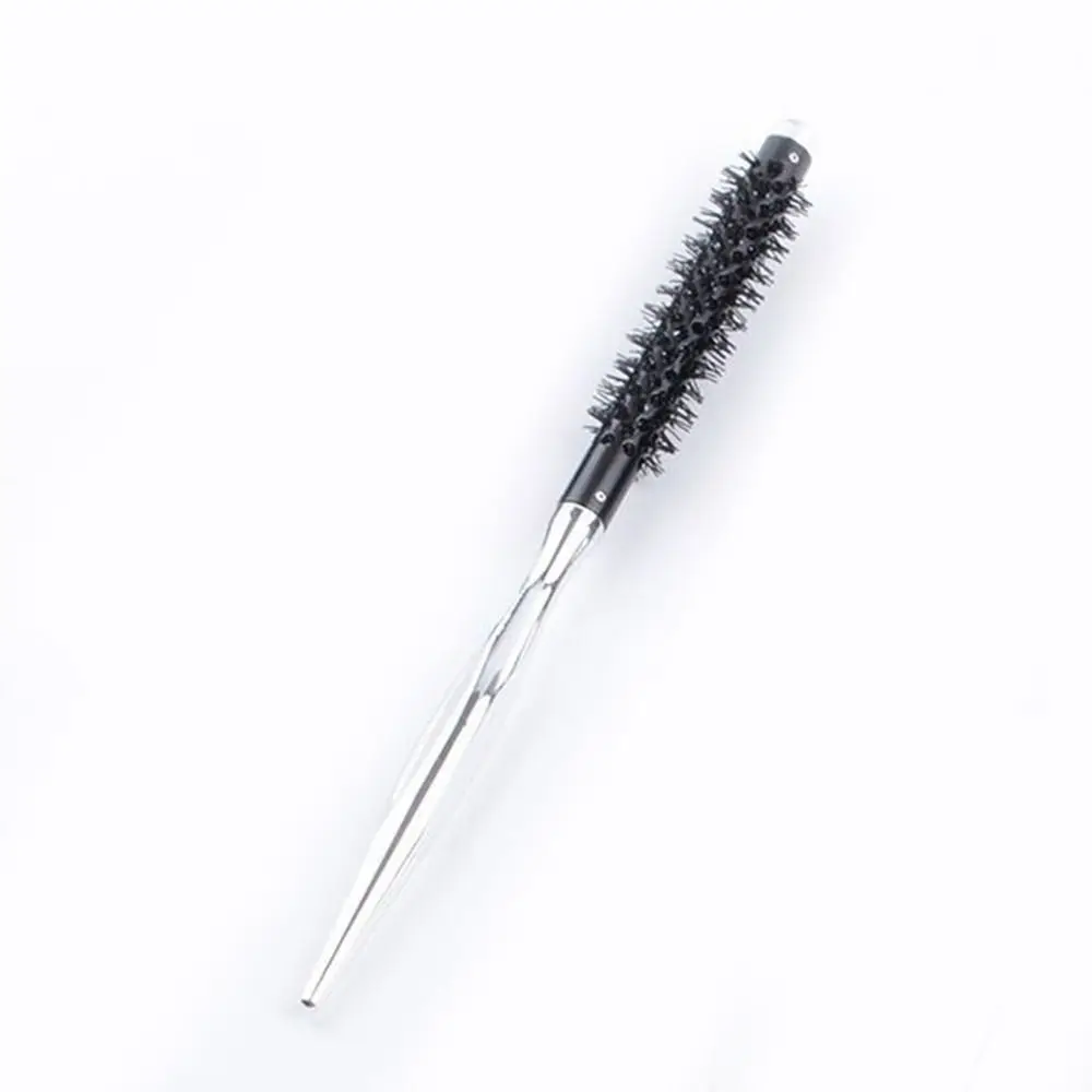 with Smooth Handle Small Curling Brush Styling Hair Brush Mini Quiff Roller Roller Brush Nylon Bristles Portable Curling Brush