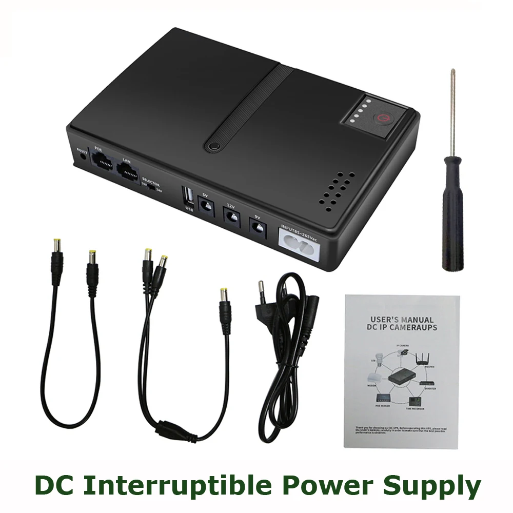 Mini UPS Router Optical Cat Adapter Uninterruptible Power Supply DC Backup Power AC220V To DC5V 9V 12V With EU Plug for home Cam