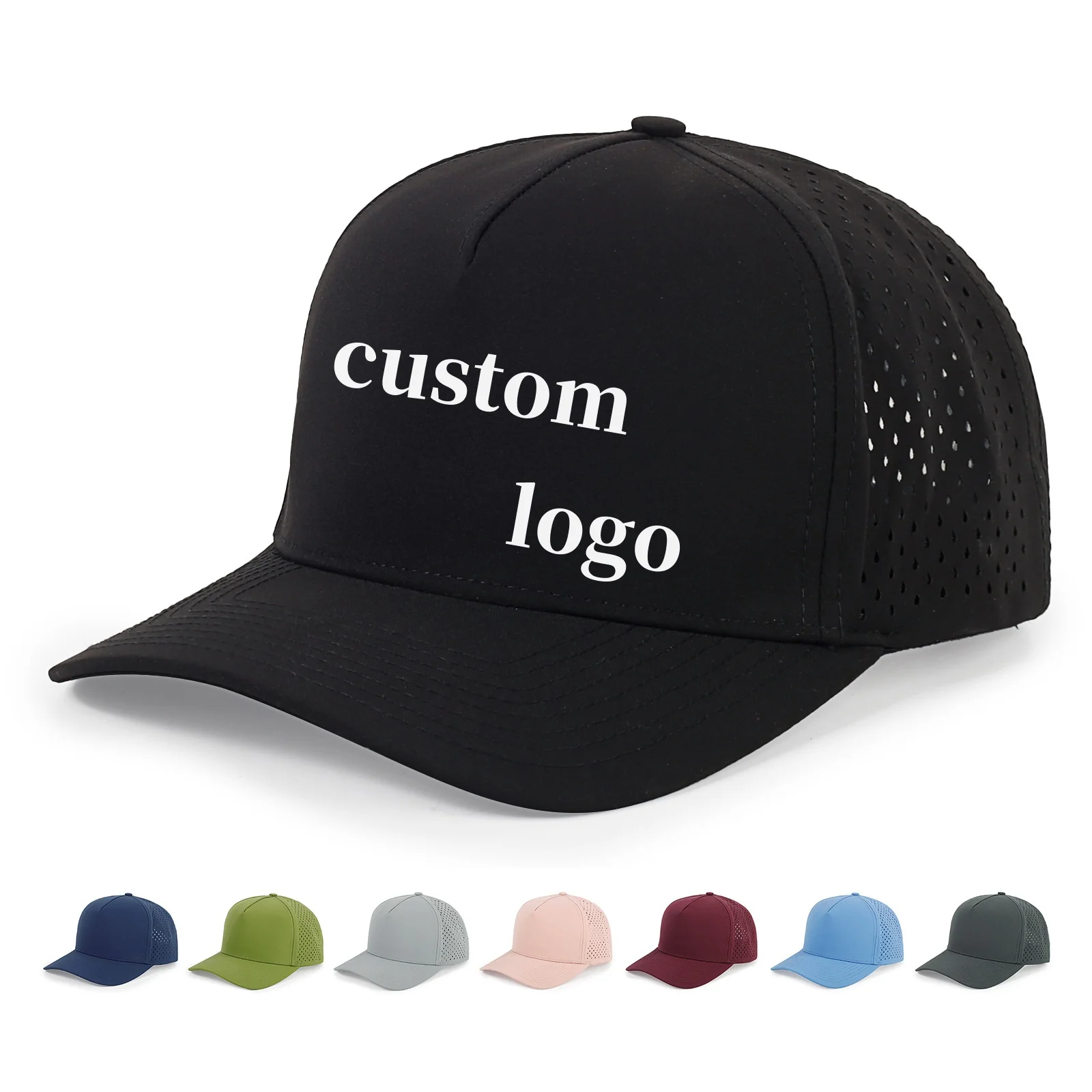 Custom Logo Sport Caps For Men And Women Solid Color Sun Hat Hip Hop Breathable Mesh Baseball Cap Outdoor Casual Trucker Hat