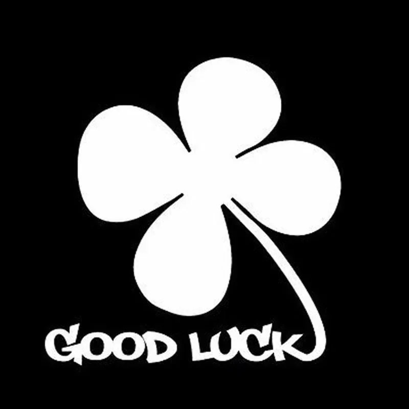17.5*18CM Four-Leaf Clover Good Luck Vinyl Waterproof Car Sticker Auto Exterior Accessories For Audi Opel Astra h g Suzuki Haval