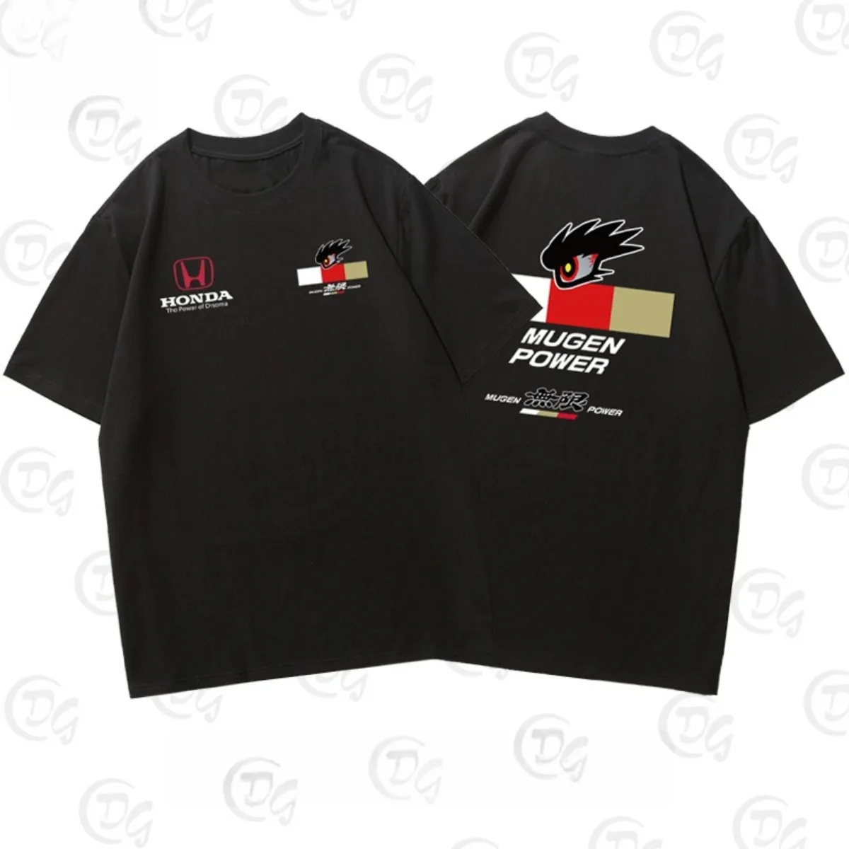 هوندا اليابان موجن المحدودة هوندا قصيرة الأكمام تي شيرت ملابس للرجال الرياضة والترفيه القطن الخالص فضفاض الصيف تنوعا #5
