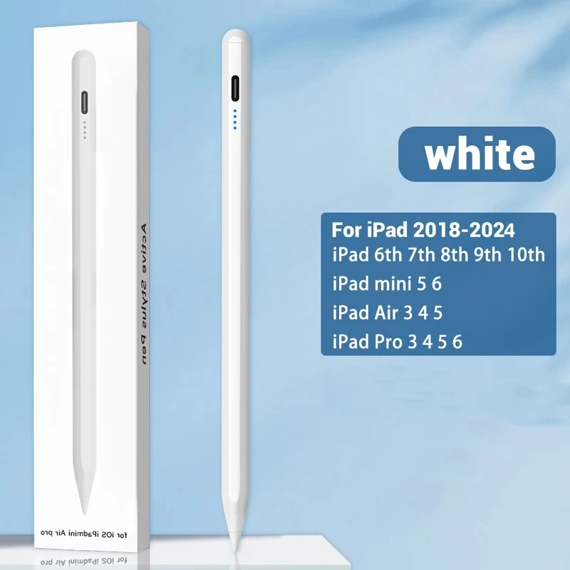 Für Apple Pencil 2 1 mit Handballenerkennung und Neigungsempfindlichkeit Stylus-Stift für iPad 6/7/8/9/10, Mini 5/6, Air3/4/5, Pro 11/12 von 2018-2026