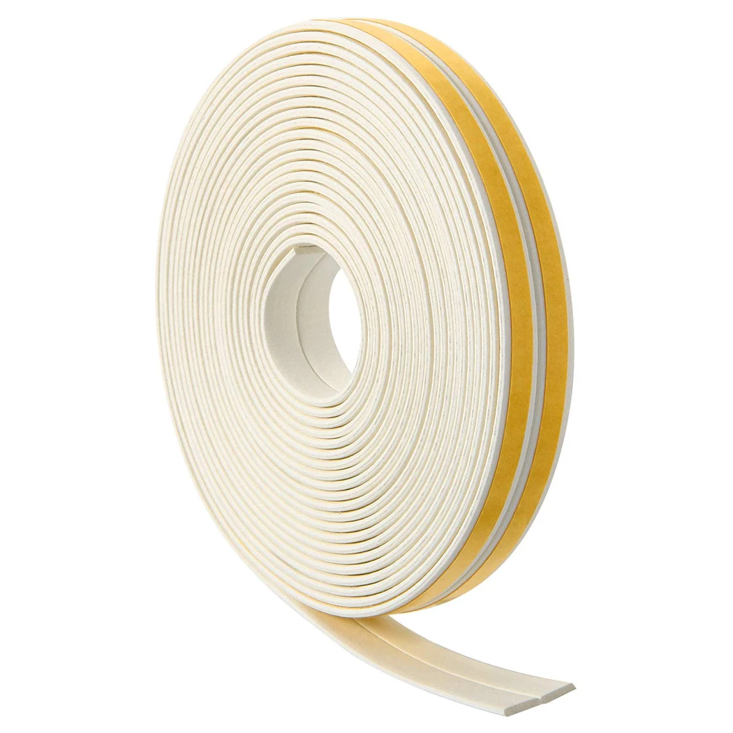 PVC Meter Schuimafdichtingsstrip 1-2 mm Geluid 5 meter Deur Excluder Isolatie Rubberen Tape Weervenster Hoge kwaliteit