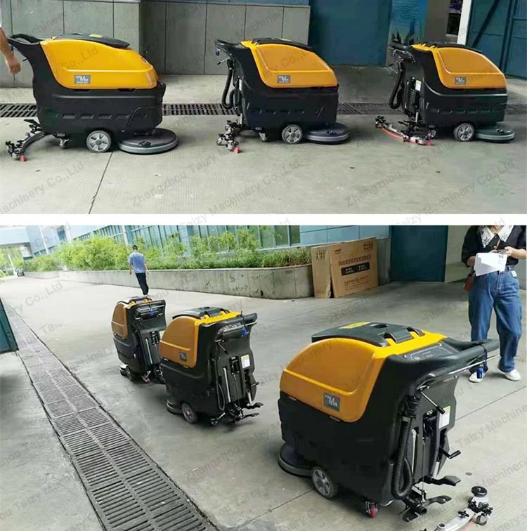 commercial electric floor cleaning machine brush floor scrubber