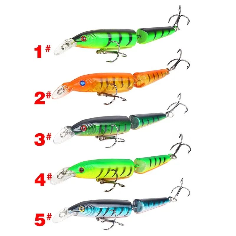 5pcs 2 Section Fishing Lure 10g/10.5cm Wobblers Artificial Bait with Spoon Jig Fishing Tackle carp fishing lure set