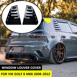 For VW Accessories Golf 6 MK6 GTI R GTD 2008-2012 Rear Side Window Louvers Air Vent Scoop Shades Sticker Car Accessories