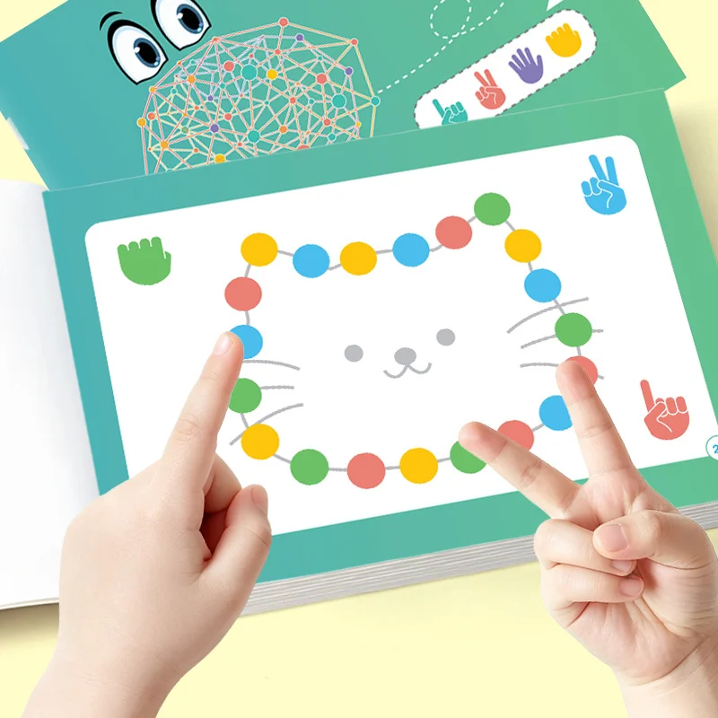 Brain Exercise Training Activity Book, Memory Focused Thinking Game, Bilateral Brain Development Practice, 32 Color Pages
