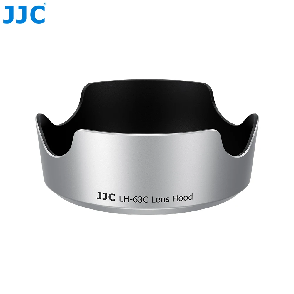 JJC Silver Lens Hood for Canon RF-S 14-30mm F4-6.3 IS STM PZ Lens EF-S 18-55mm f/3.5-5.6 IS STM Lens Shade Replace Canon EW-63C
