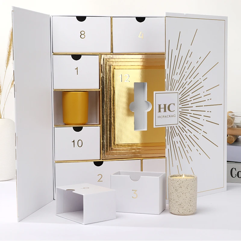 

2025customized.Custom Made Advent Calendar Packaging Box With Candle Packaging Box