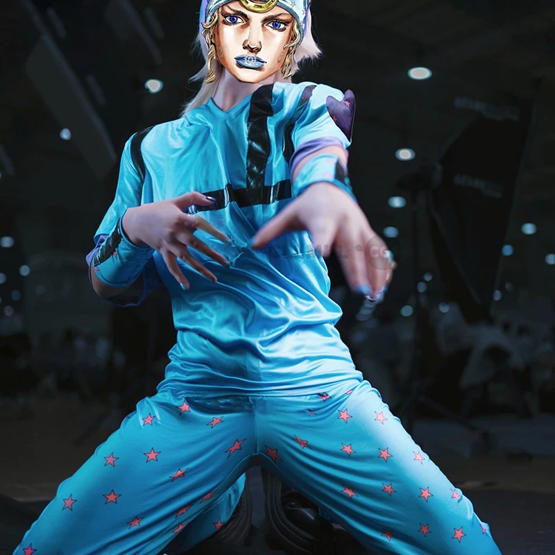 

Steel Ball Run Jonathan Johnny Joestar Cosplay Costume Anime Game Suit Halloween Party Role Play Outfit