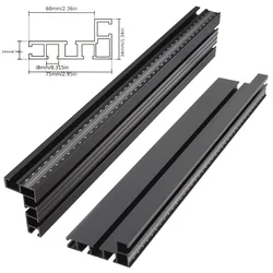 75 Type Black Aluminum Profile Router Fence Multi T-Track Table Saw Fence Woodworking T-Slot Miter Track Fence Stopper 400mm