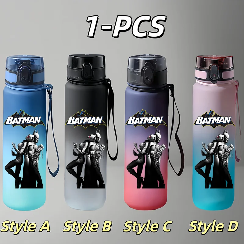 Batman Cool Stylish Water Bottle 650ml Leakproof Portable Lanyard Outdoor Sports Travel Birthday Gift for view 4