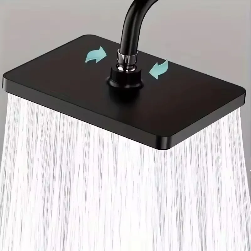 

New 10 Inches Large Flow Ceiling Mounted Supercharge Shower Head 360° Rotating Top Spray Water Saving Pressurized Design