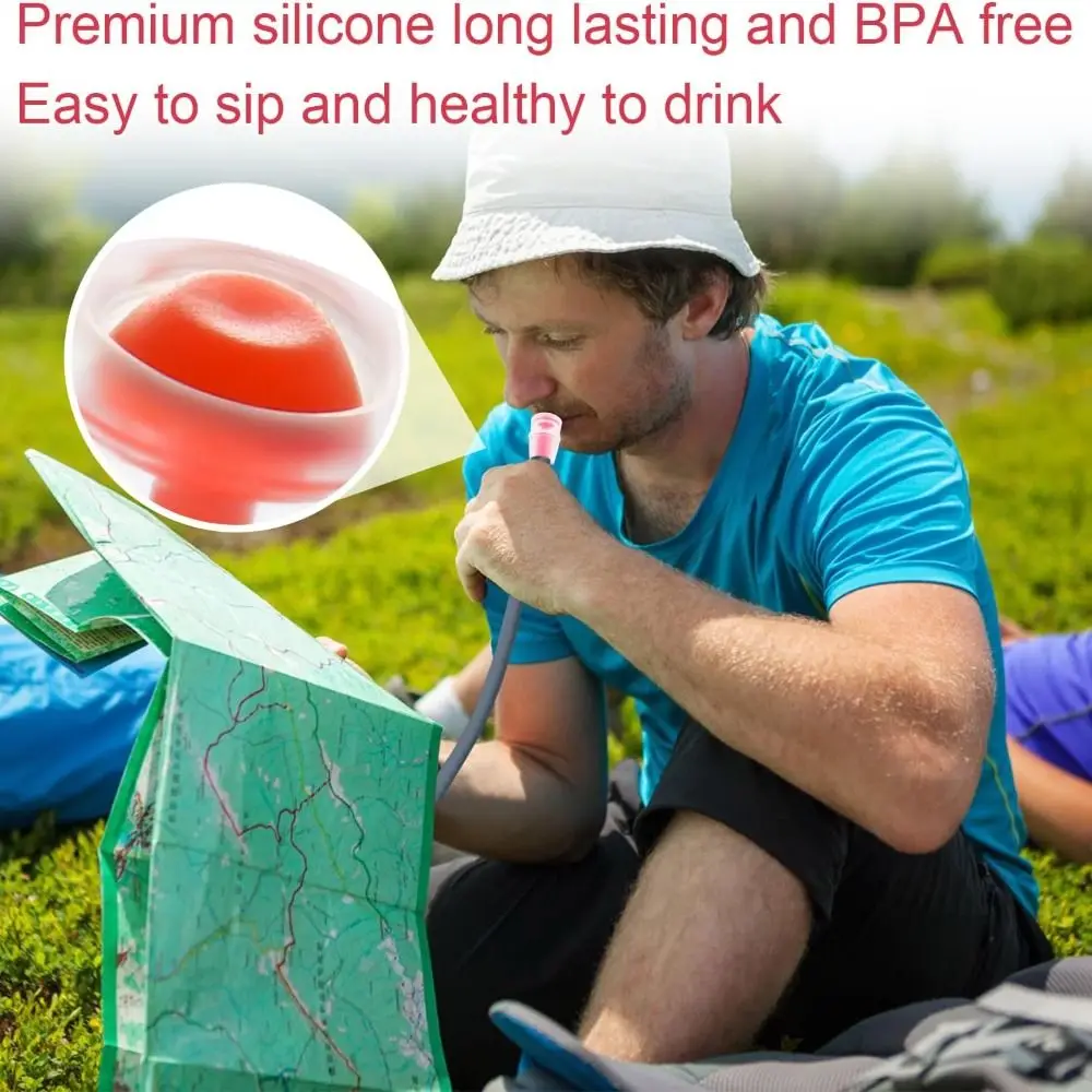 Water Bladder Bite Valve Replacement Sheath Silicone Nozzle Hydration Pack Bite Valve Red Osprey Packs