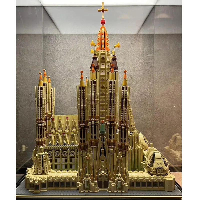 MOC-65795 Bouwstenen Barcelona Sagrada Familia Stadsgezicht Architectonische Creatieve Montage Speelgoed Diy Verjaardag Kerstcadeau