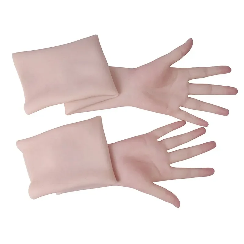 Women's simulation gloves, silicone fake gloves, postoperative covering scars, prosthetic limbs, silicone hands cos