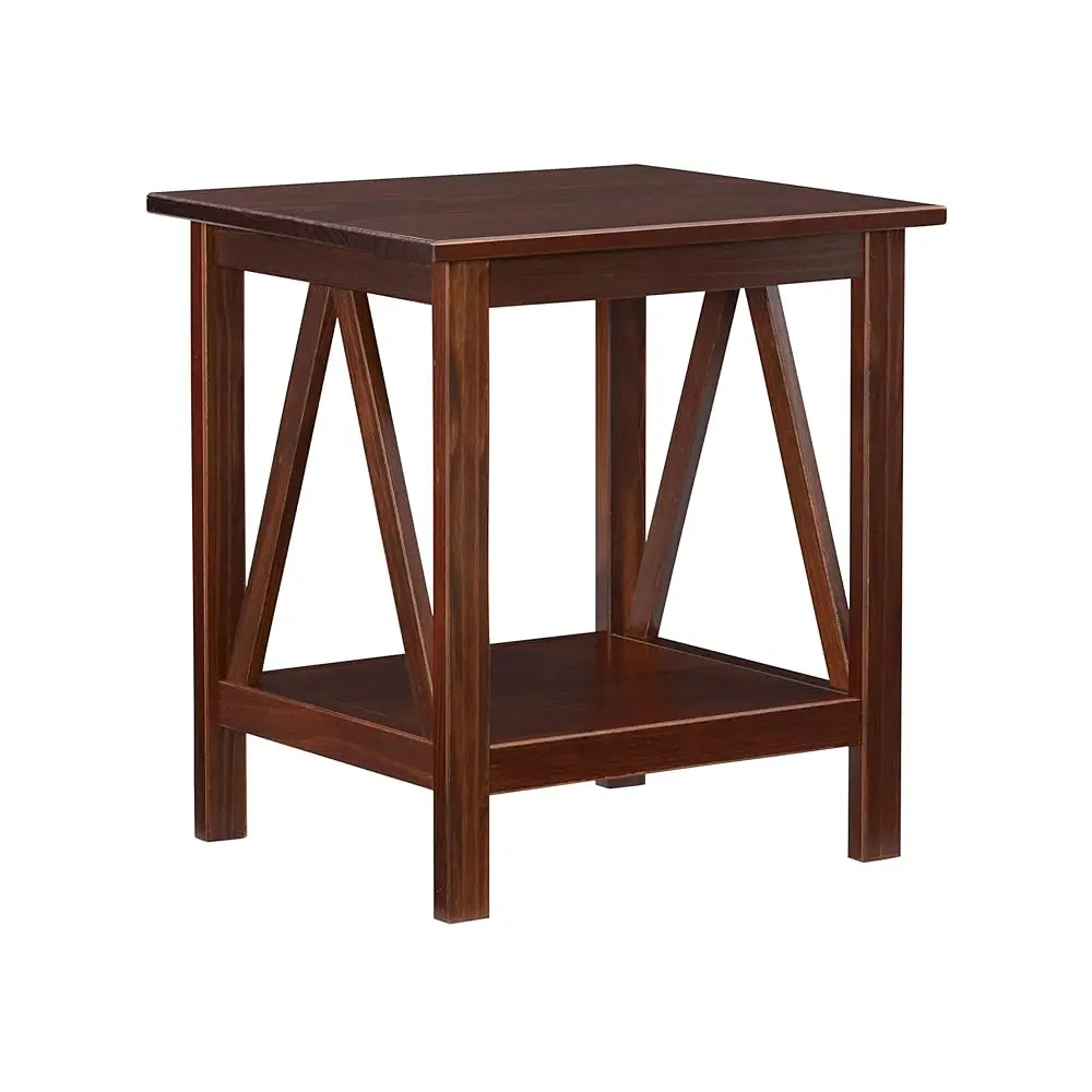 

Home Or Home Decor Titian End Table, 20""W X 17.72""D X 22.01""H, Antique Tobacco