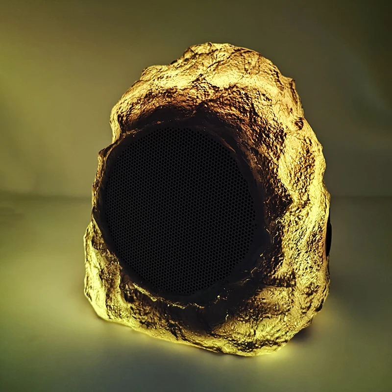المتكلم روك شكل LED في الهواء الطلق مقاوم للماء سمّاعات بلوتوث صغيرة جديد 2025 جودة عالية الموسيقى حديقة ساحة فناء سطح السفينة الفناء الخلفي