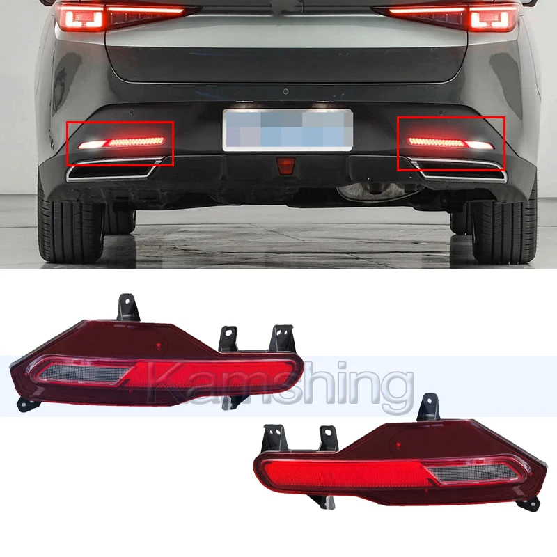 

Kamshing 1 пара светодиодных фонарей заднего бампера для Changan Lamore 2023-2025, задний стоп-сигнал, сигнальная лампа, указатель поворота