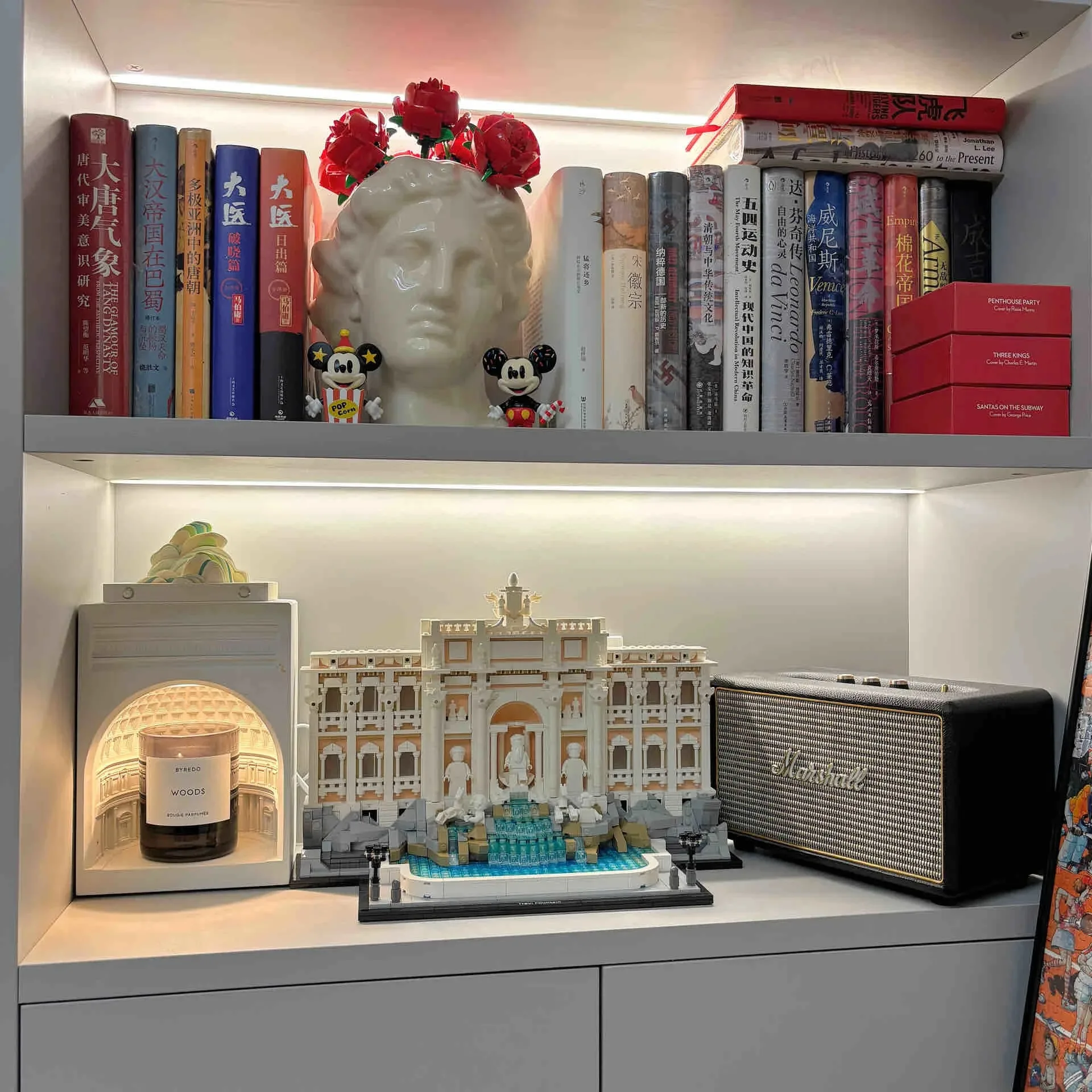 

Культовое здание, римский фонтан треви, крупномасштабная архитектурная серия для мальчиков и девочек, собранные игрушки, подарочная коллекция