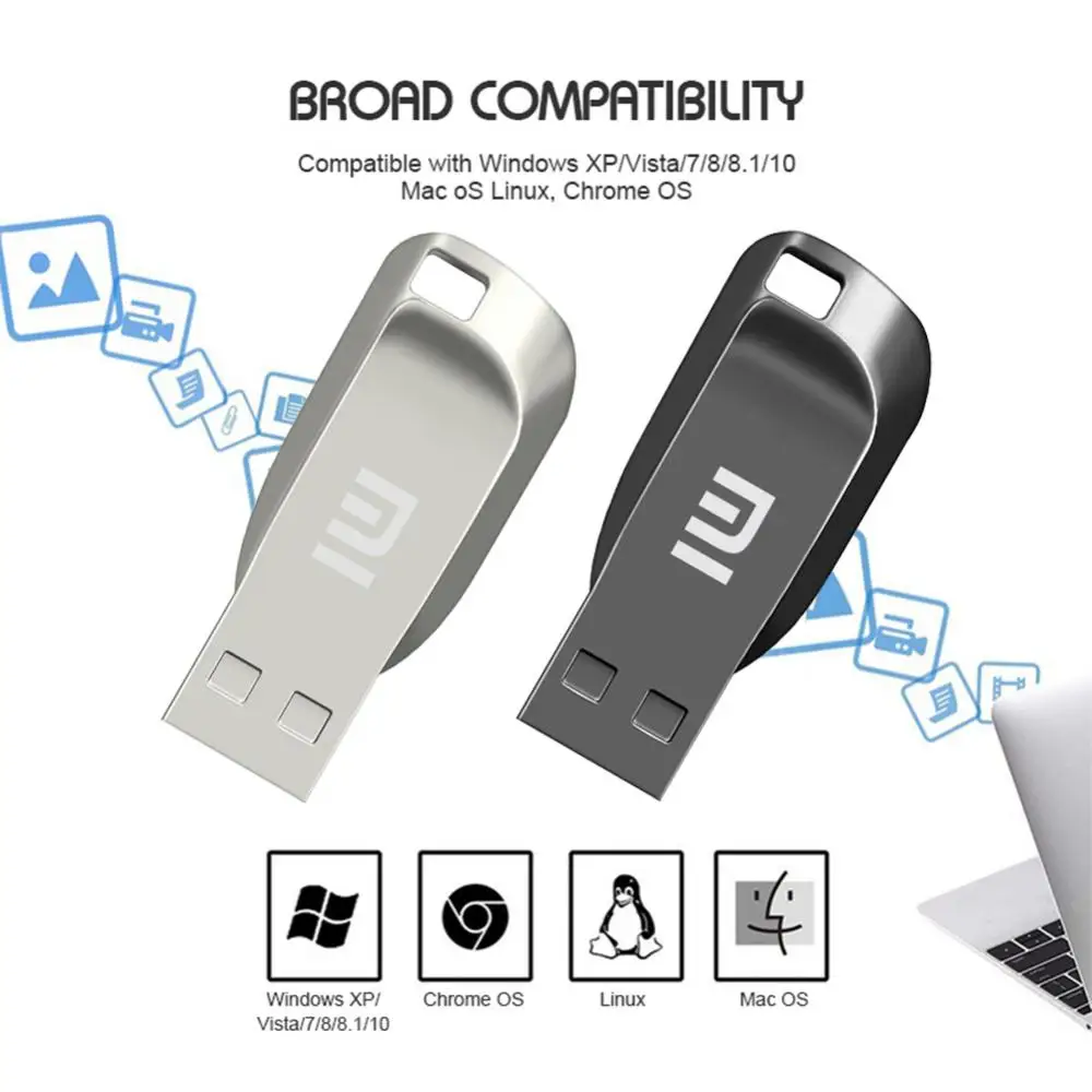 Xiaomi 2TB USB Flash Drive 1TB High Speed Pen Drive 512GB Memory Stick 128gb USB 3.1 Metal Pendrive 256GB Flash U Disk Gift Key