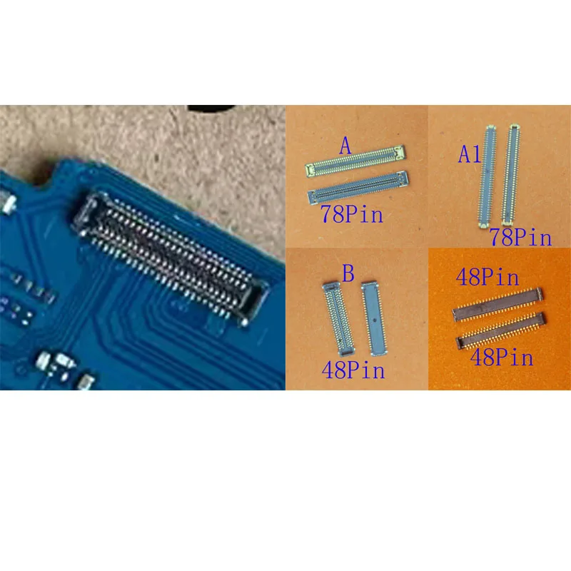 2-50Pcs Lcd Display Plug Usb Charger Charging FPC Connector For Samsung Galaxy M23 M236 M02 M022 M12 M127 M33 M336 48 78 Pin