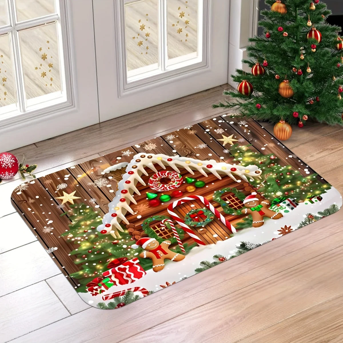 May You Never Be Too Grown Up Christmas Doormat Vintage Sleigh Floor Mat Non-slip Entrance Rug Holiday Decor Welcome Mat Indoor