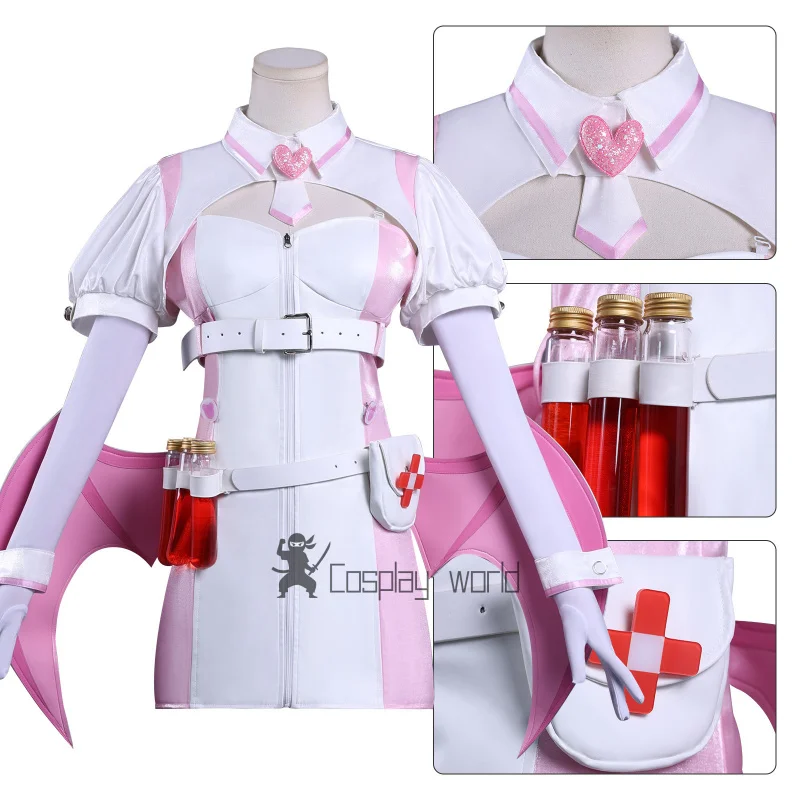 

New Anime Muse Dash Buro Cosplay Costume Adult Women Nurse Uniform Stage Dress Halloween Carnival Clothes