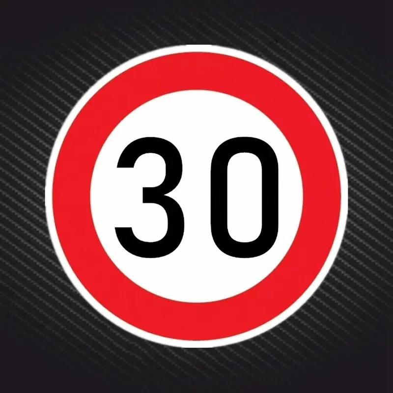 Warning 70km Speed Limit 13cm Ø Self-adhesive Waterproof Car Sticker Decal For Bumper Rear Window Decoration