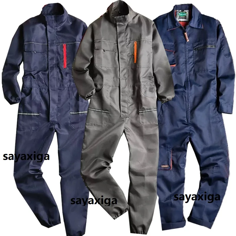 

Men's Work Clothes Jumpsuit Hi Vis Labor Protection Clothing Welding Suit Car Repair Shop Technicians Large Size Clothes Overall