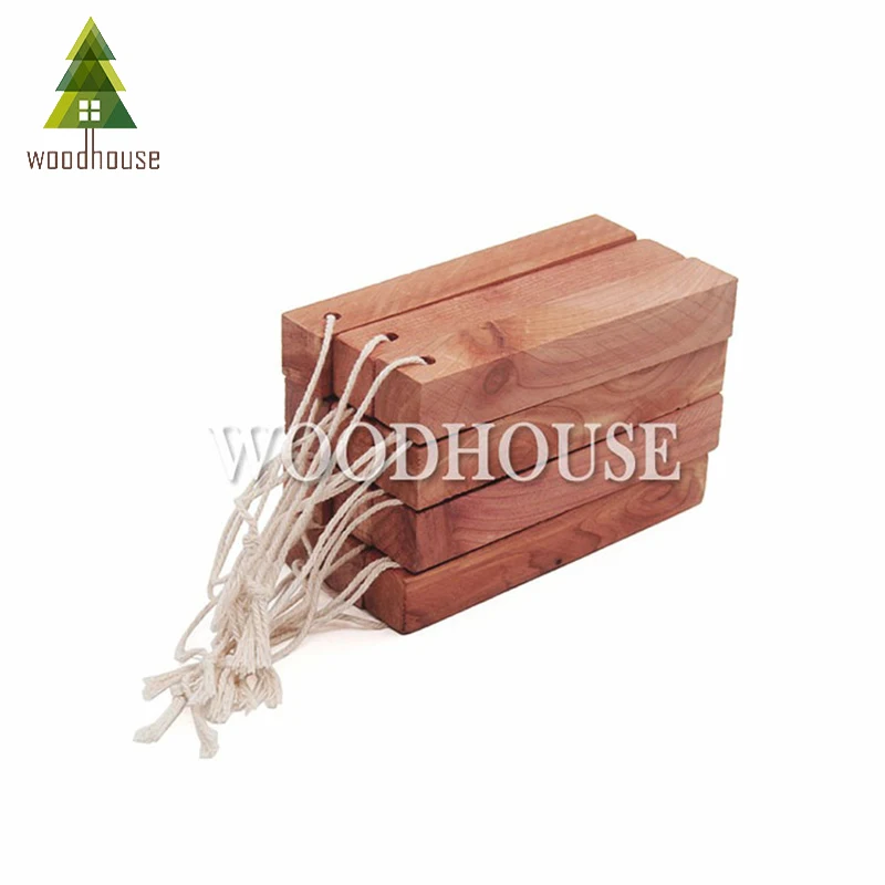 Cedar Blocks for Clothes Storage, 10 Cedar Hanger Freshener with Light Fragrance Odor Protection for clothes Closets