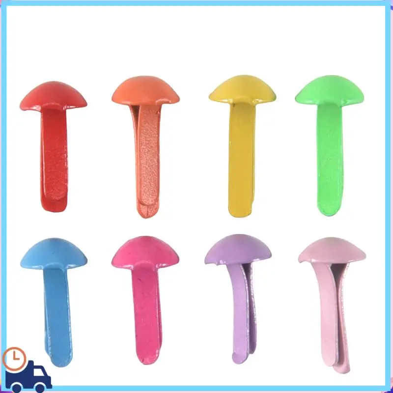 200 미니 파리 패스너의 최신 세트 여러 가지 빛깔의 종이 공예 스탬핑 스크랩북 DIY 도구 4.5Mm