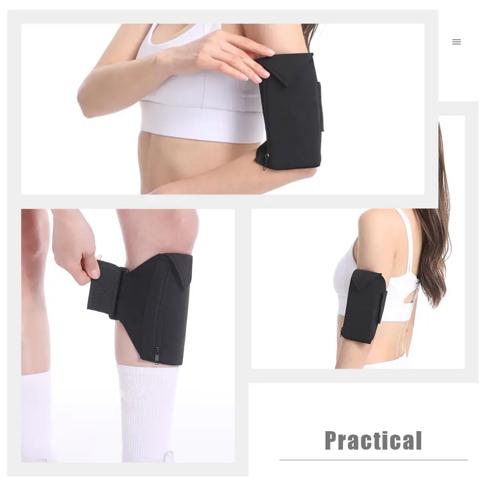 Premium Neoprene Running Arm Bag for Phone Secure Fit Sweat-Wicking Waterproof Dustproof Outdoor Sports Arm Pouch Armband Phone