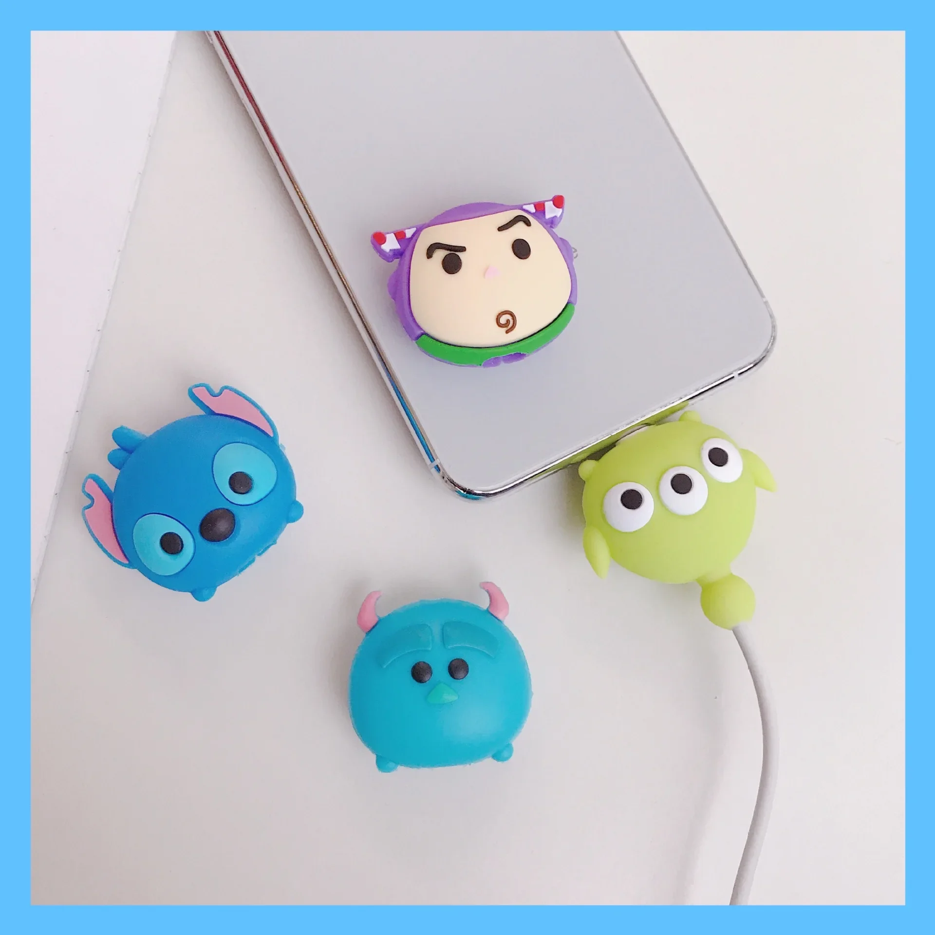 Cute Cartoon Cable Protector Bites Wire Organizer Winder Saver For USB Charging Cable Data Line Earphones Cord Protector Cover